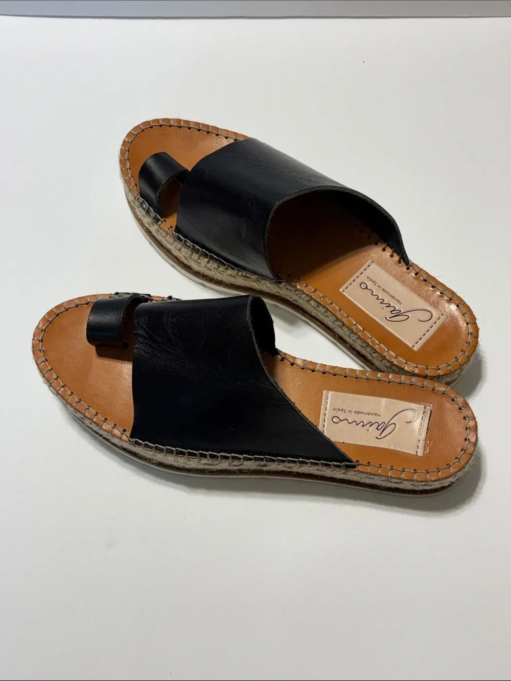Gaimo Spain Women's Leather Espadrille Platform Sandals Size 39